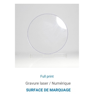 Trophée en plexiglas ROND - France 4