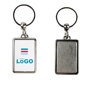 Porte-clés Métallique rectangle L - France