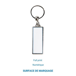Porte-clés Métallique rectangle M - France 4
