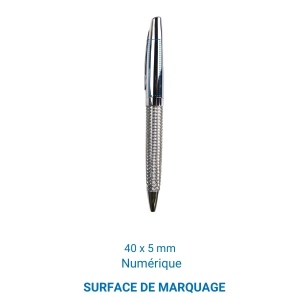 Stylo bille VENETA argent 2