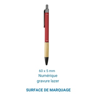 Stylo bille BAMBOU ALU 4