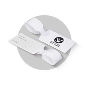 Étiquette à bagage en pvc recyclé - puht sérigraphie 1 couleur 1 face 2