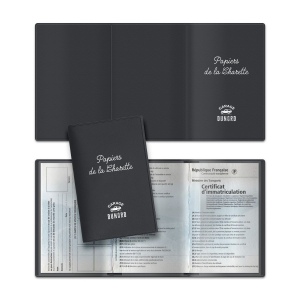 Porte carte grise 3 volets en pvc recyclé - puht marquage quadri 1 face 3