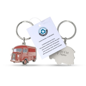 Porte-clés émail premium en zamac recyclé - 30 mm 2