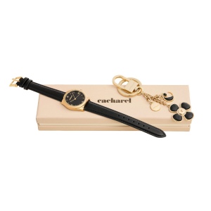 Parure Vivienne Black (porte-clefs & montre)