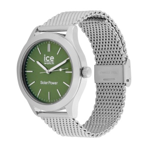 ICE steel solar Silver Green Milanese 3