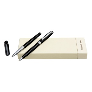 Parure Leap Classic Black (stylo bille & stylo roller)