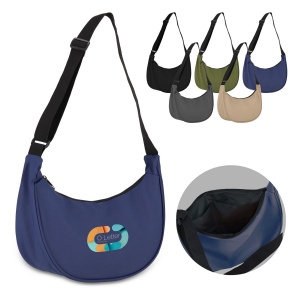 Sac à bandoulière demi-lune en R-PET 600D enduit de PU