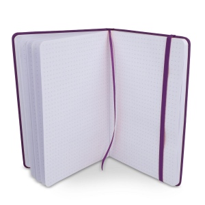 Cahier A5 PU avec pages quadrillées 65