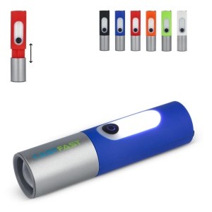 Lampe de poche LED rechargeable 10 W avec fonction zoom 300 lm