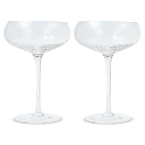 Lot de 2 flûtes à champagne Byon Opacity avec motif de verre élégant 300 ml 2