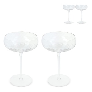 Lot de 2 flûtes à champagne Byon Opacity avec motif de verre élégant 300 ml