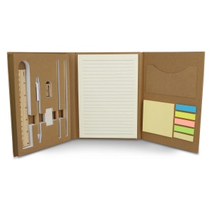 Set de papeterie en papier recyclé à trois volets 9