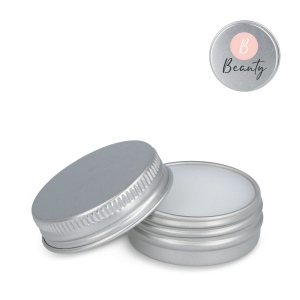 Baume à lèvre rond en boite en aluminium recyclé