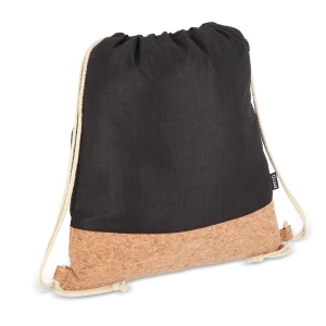 Sac à cordon R-PET &amp; liège 35 x 40cm 2