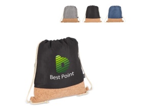 Sac à cordon R-PET &amp; liège 35 x 40cm