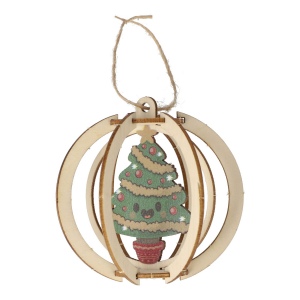 InSideOut Ornement de Noël en bois set de 3 3