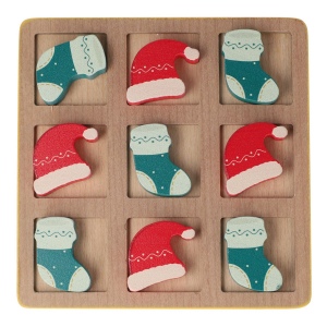 InSideOut Tic-tac-toe de Noël en bois 4