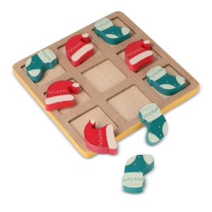InSideOut Tic-tac-toe de Noël en bois 2