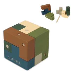 InSideOut Wooden Cube think iq puzzle