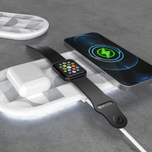 Chargeur sans fil rapide 3-en-1 15 W téléphones / Apple Watch / AirPod 4