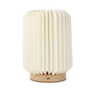 Lampe LED en papier pliable Coollux Aurore sur socle en bois, 22cm 7