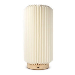 Lampe LED en papier pliable Coollux Aurora Tall sur base en bois, 32cm 9