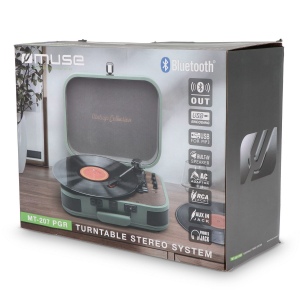 MT-207-Tourne disque Vintage avec sortie BT 4