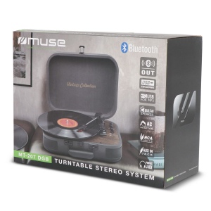 MT-207-Tourne disque Vintage avec sortie BT 12