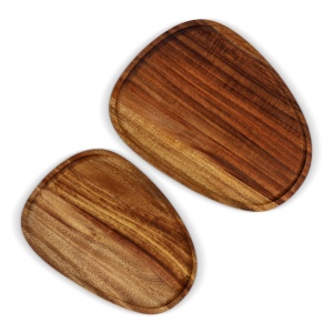 InSideOut 2 paquets de plateaux en bois de forme organique 5