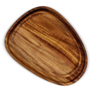 InSideOut 2 paquets de plateaux en bois de forme organique 2