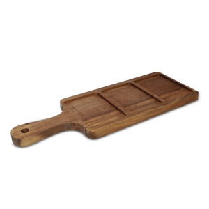 InSideOut Planche de service en bois avec 3 bols en céramique 5