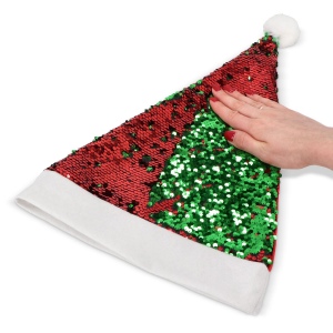 Bonnet de Noël à paillettes bicolores 3