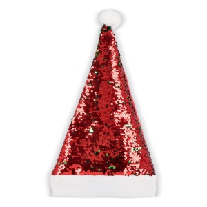 Bonnet de Noël à paillettes bicolores 5