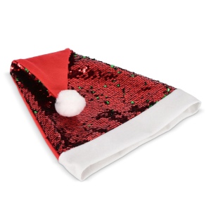Bonnet de Noël à paillettes bicolores 6