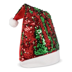 Bonnet de Noël à paillettes bicolores 7