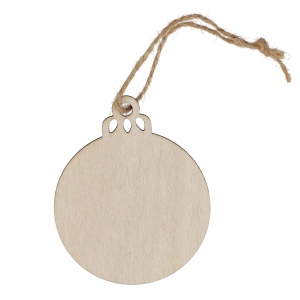 Ornement de Noël en bois en forme de boule 2