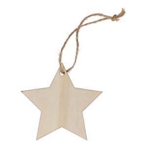 Ornement de Noël en bois en forme d'étoile 2
