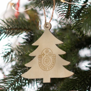 Ornement de Noël en bois en forme de sapin 5
