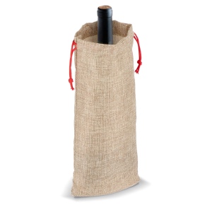 Pochette à vin en jute 14 x 34 cm 4