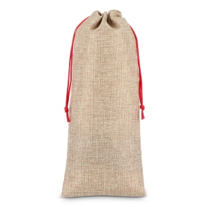 Pochette à vin en jute 14 x 34 cm 5
