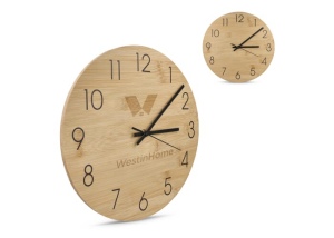 Horloge murale en bambou