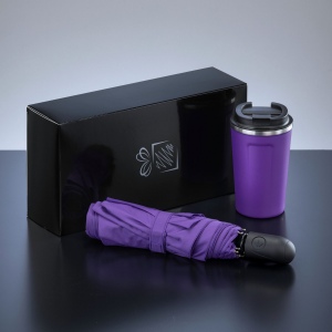 Traveller Set : mug isotherme Nordic 350 ml et parapluie entièrement automatique 6