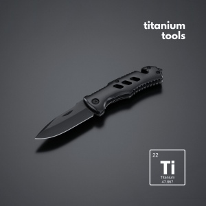 Optima couteau de secours en acier revêtu de titane mini