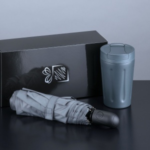 Scandic Set : mug isotherme 350 ml et parapluie automatique 4
