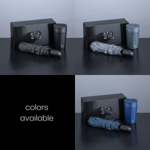 Scandic Set : mug isotherme 350 ml et parapluie automatique