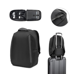 YANGON BPACK. Sac à dos antivol, en twill avec revêtement hydrofuge et polyester recyclé haute densité 600D, pour ordinateur portable de 17. 3"
