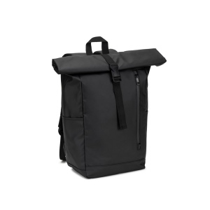 OSASCO BPACK. Sac à dos avec système de fermeture à glissière permettant de rouler la partie supérieure pour l'adapter au volume du sac à dos, fabriqué en polyester recyclé 600D 2