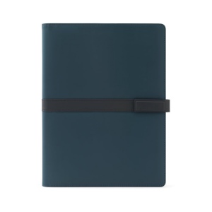 SANDERSON FOLDER. Chemise A4 en PU (50% recyclé) avec fermeture magnétique et bloc-notes avec pages lignées 3