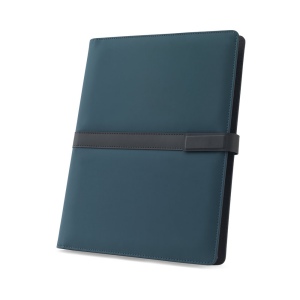 SANDERSON FOLDER. Chemise A4 en PU (50% recyclé) avec fermeture magnétique et bloc-notes avec pages lignées 2